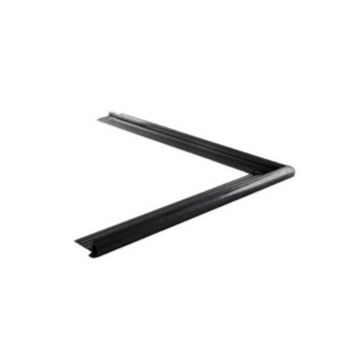 Daktrim met kraal buitenhoek zwart 26mm breed, 500x500mm lang