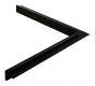 Daktrim zwart binnenhoek 60mm breed, 500x500mm lang