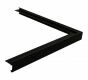 Daktrim zwart buitenhoek 45mm breed, 500x500mm lang